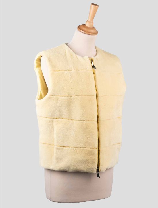 Kiton Kiton Yellow Mink Silk Reverse Gilet Yellow 001