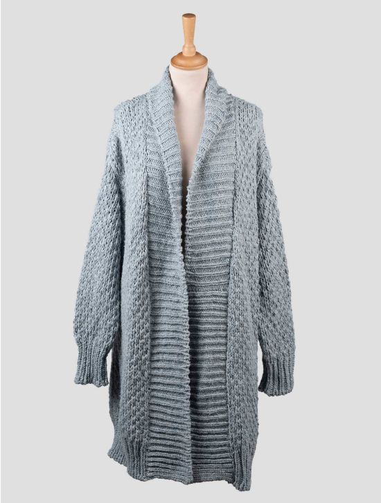 Kiton Kiton Gray Cotton Wool Sweater Cardigan Gray 000