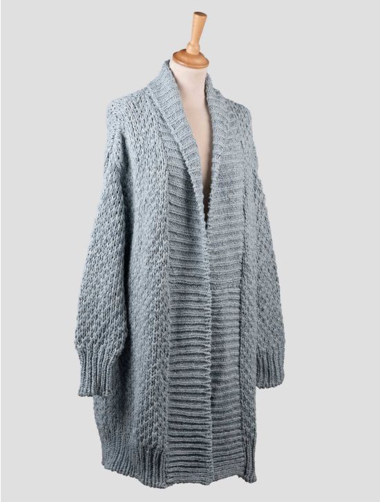 Kiton Kiton Gray Cotton Wool Sweater Cardigan Gray 001