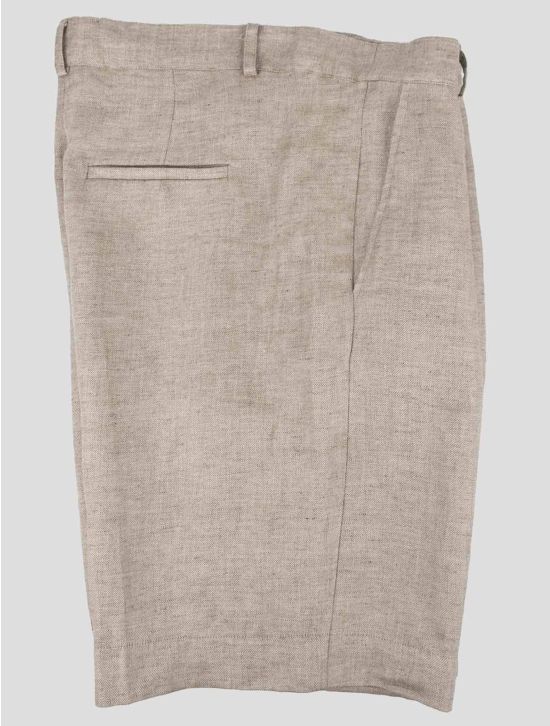 Kiton Kiton Brown Linen Short Pants Brown 000