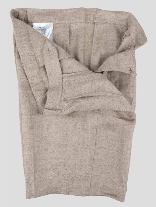 Kiton Kiton Brown Linen Short Pants Brown 001