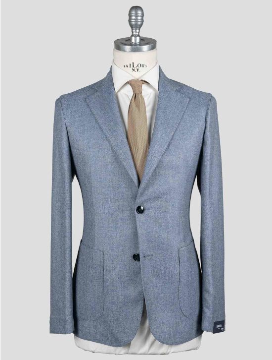 Barba Napoli Barba Napoli Light Blue Wool Cashmere Blazer Light Blue 000