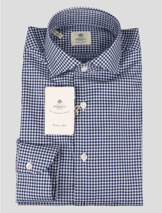 Luigi Borrelli Luigi Borrelli Blue White Cotton Shirt Blue / White 000