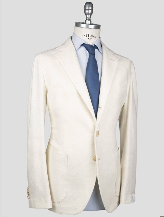 Luigi Borrelli Luigi Borrelli White Virgin Wool Silk Blazer White 001