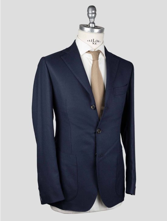 Luigi Borrelli Luigi Borrelli Blue Virgin Wool Cotton Blazer Blue 001