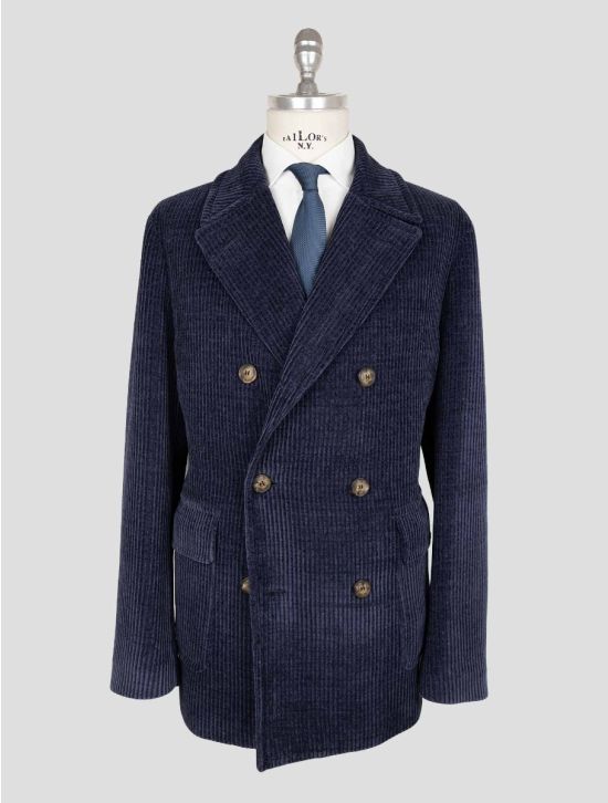 Giampaolo Blue Pl Ea Velvet Coat 1