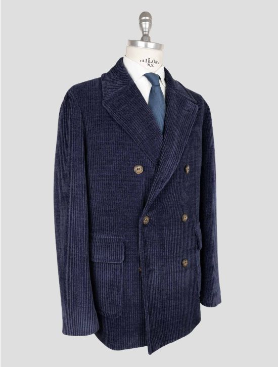 Giampaolo Blue Pl Ea Velvet Coat 2