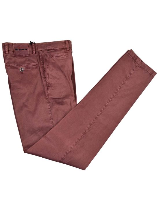 Kiton KITON Burgundy Linen Cotton Ea Pants Burgundy 000