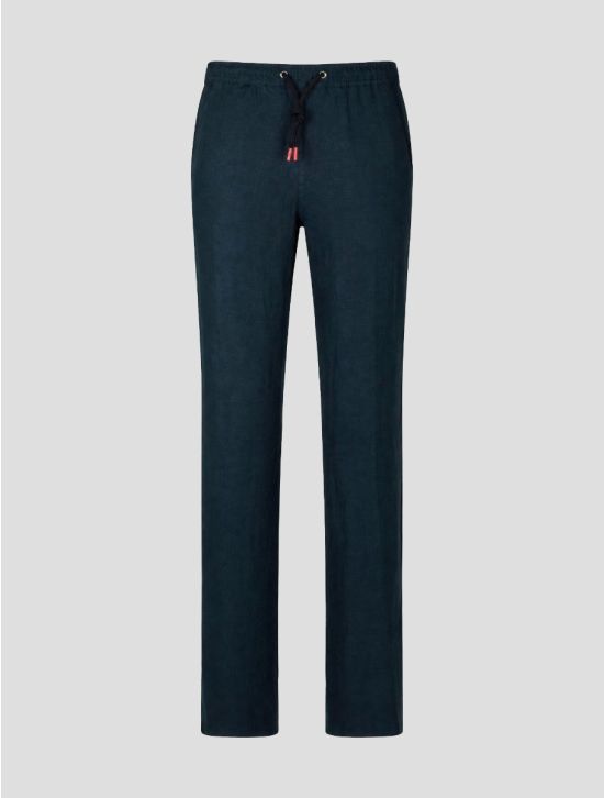 Kiton Blue Linen Pants