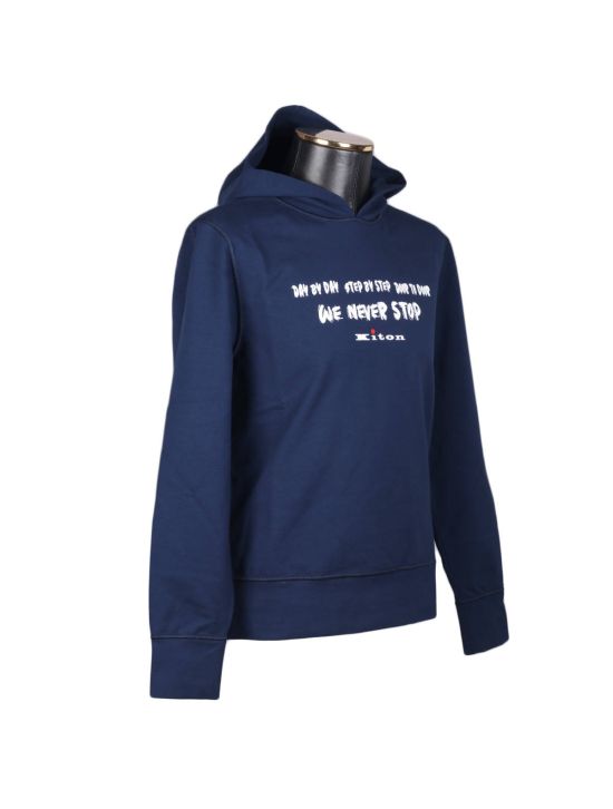 Kiton KITON Blue Cotton Ea Sweater Blue 001