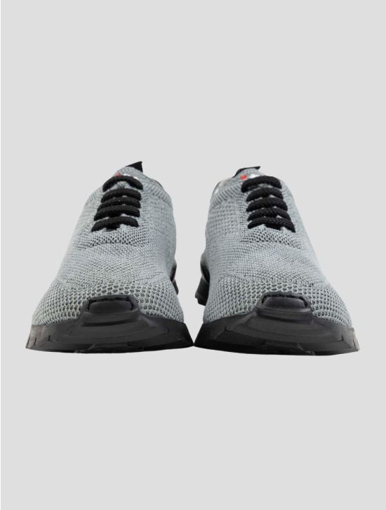 Kiton Gray Cotton Pa Sneakers