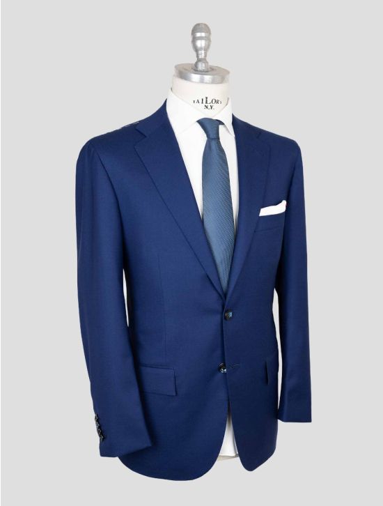 Kiton Blue Virgin Wool Ea  Suit