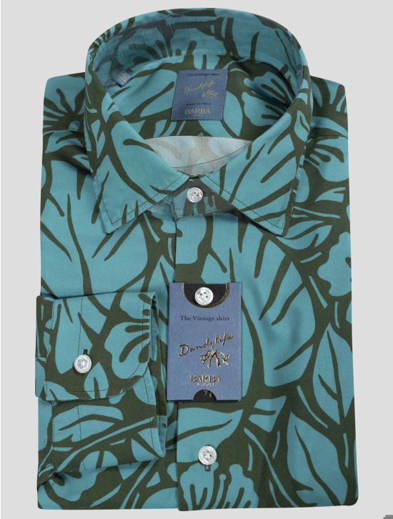 Barba Napoli Barba Napoli Green Viscose Shirt Green 000