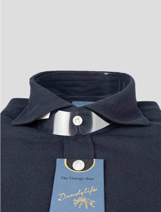 Barba Napoli Barba Napoli Blue Cotton Shirt Blue 001