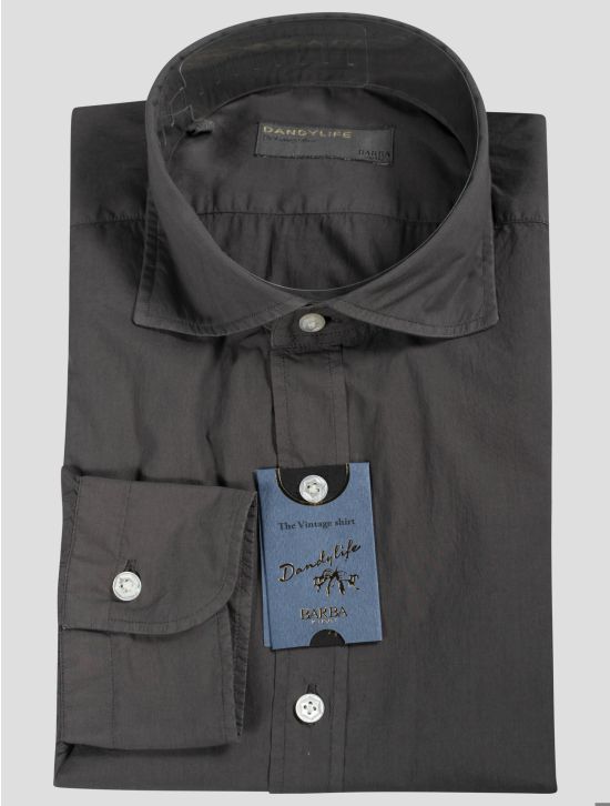 Barba Napoli Barba Napoli Brown Cotton Shirt Brown 000