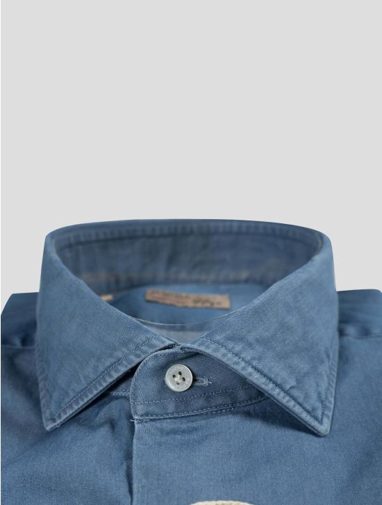 Barba Napoli Barba Napoli Denim Cotton Shirt DEnim 001