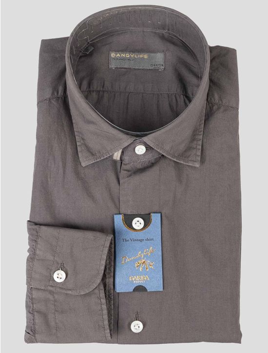 Barba Napoli Barba Napoli Brown Cotton Shirt Brown 000