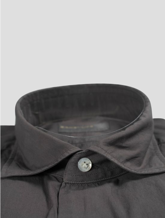 Barba Napoli Barba Napoli Brown Cotton Shirt Brown 001