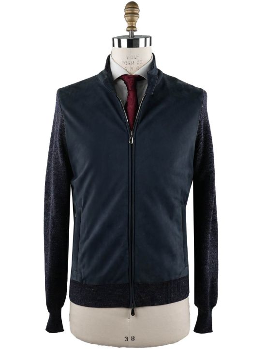 Cesare Attolini Cesare Attoini Blue Wool Silk Linen Coat Blue 000