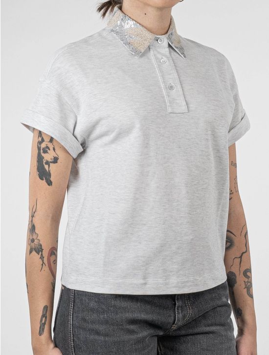 Brunello Cucinelli Brunello Cucinelli Gray Cotton Polo Gray 001