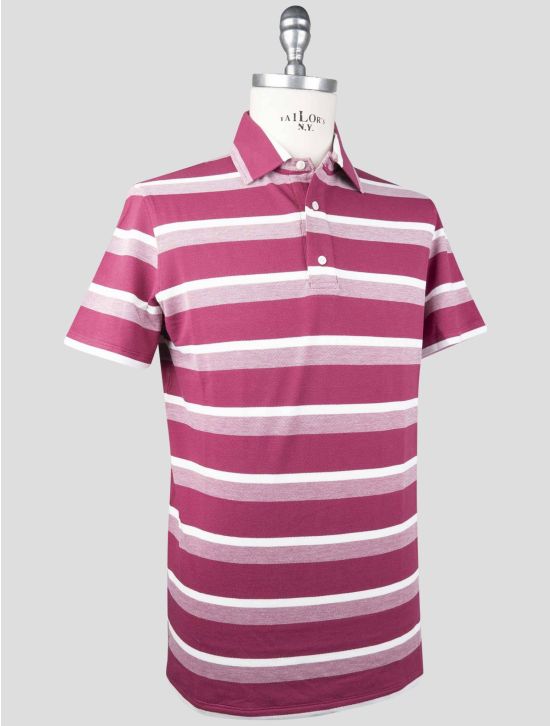 Isaia Isaia Violet White Cotton Polo Violet / White 001