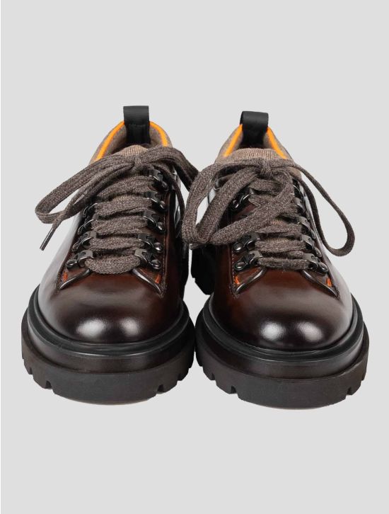 Santoni Santoni Brown Leather Sneakers Brown 001