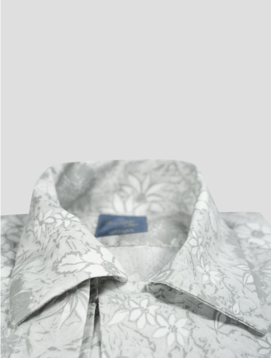 Barba Napoli Barba Napoli Gray Cotton Short Sleeve Shirt Gray 001