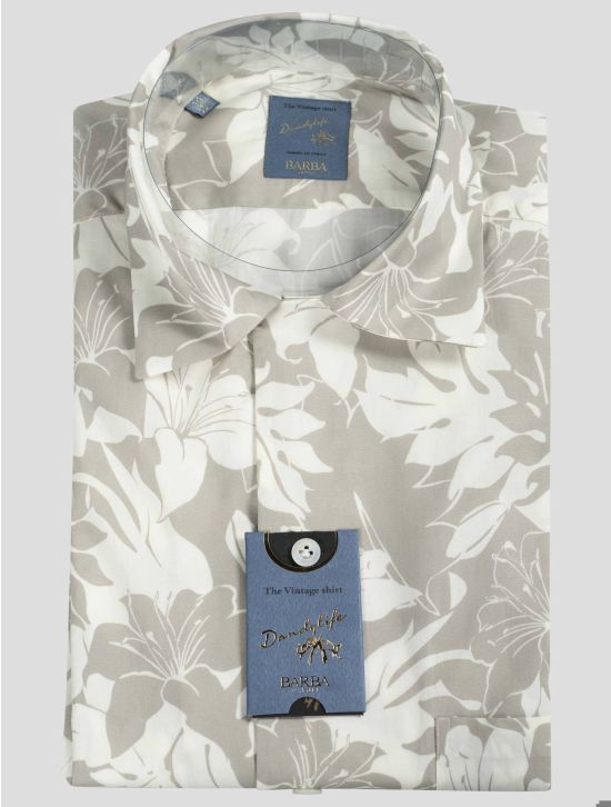 Barba Napoli Barba Napoli Beige Cotton Short Sleeve Shirt Beige 000