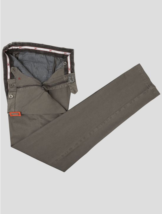 Isaia Isaia Green Cotton Ea Pants Green 001