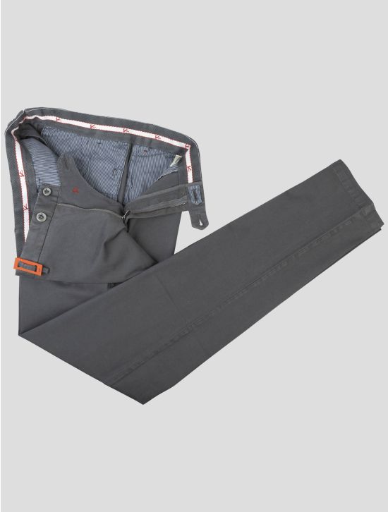 Isaia Isaia Gray Cotton Ea Pants Gray 001