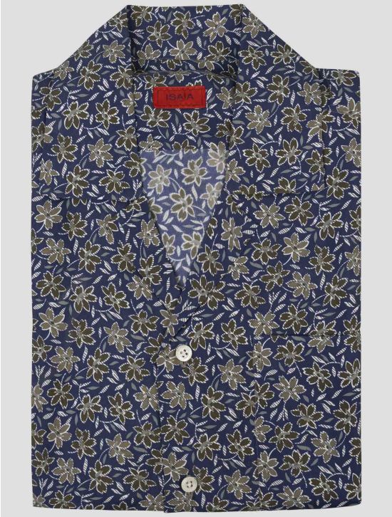 Isaia Isaia Multicolor Linen Short Sleeve shirt Multicolor 000