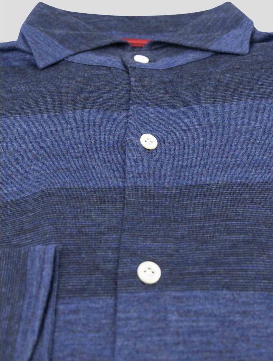 Isaia Isaia Blue Wool shirt Blue 001