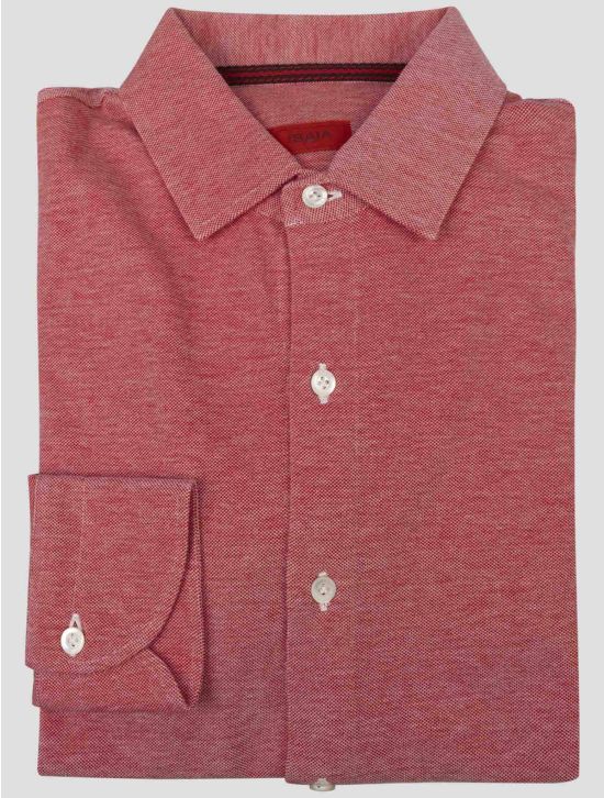 Isaia Isaia Red Cotton shirt Red 000