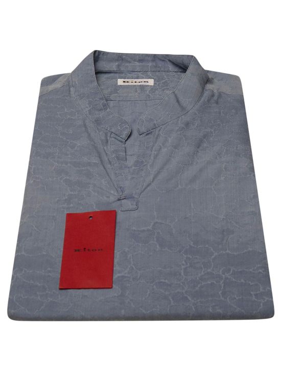 Kiton KITON Blue Cotton Korean Shirts Blue 000