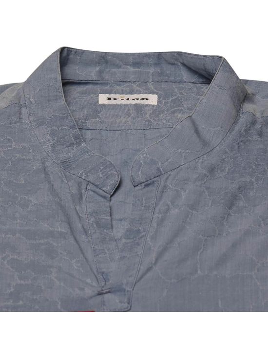 Kiton KITON Blue Cotton Korean Shirts Blue 001