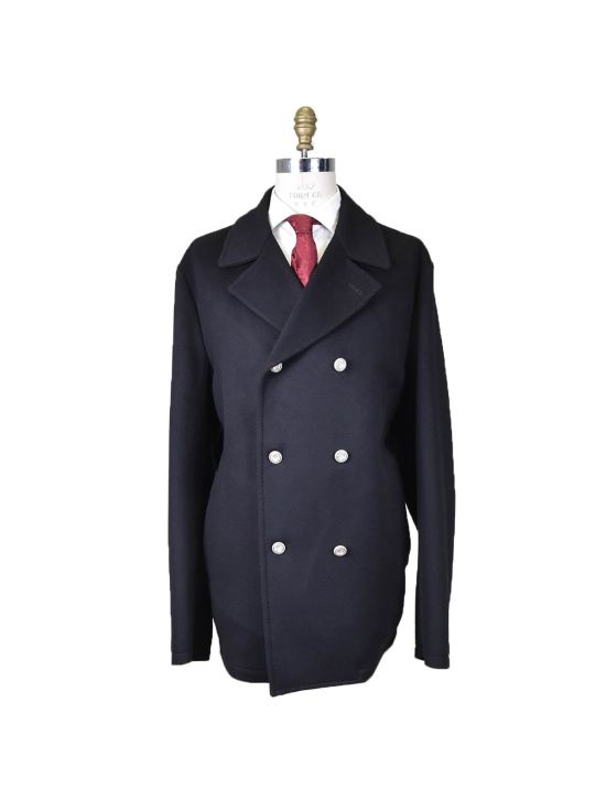 Kiton KITON Blue Wool Double Breasted Coat Blue 000