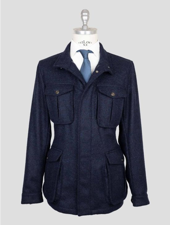 Sartorio Napoli Blue Cashmere Silk Coat