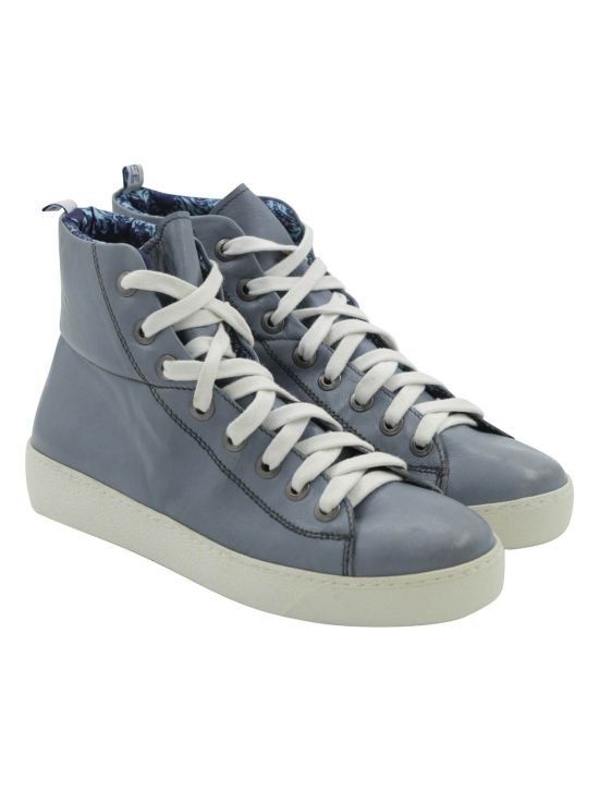 FeFè Napoli Fefè Light Blue Leather Sneakers Light Blue 000