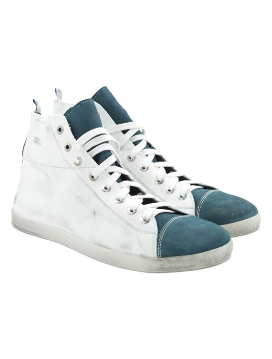 FeFè Napoli Fefè Blue White Leather Sneakers White/Blue 000