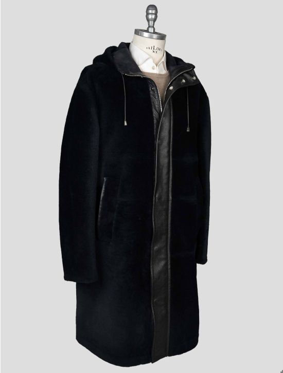 Zilli Zilli Blue Sheepskin leather Parka Overcoat Blue 001