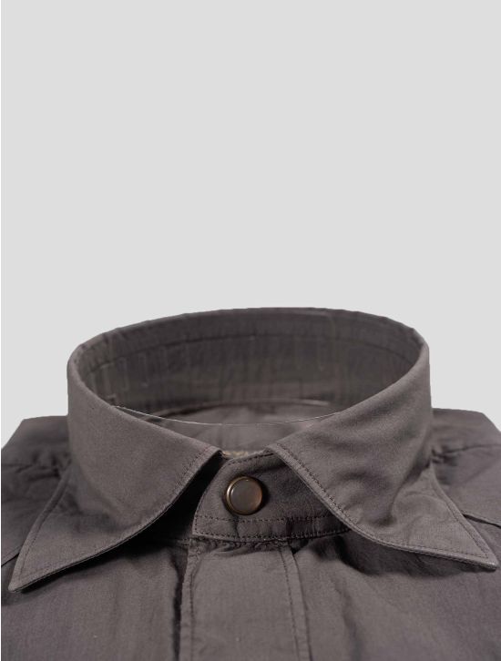 Barba Napoli Barba Napoli Gray Cotton Shirt Gray 001