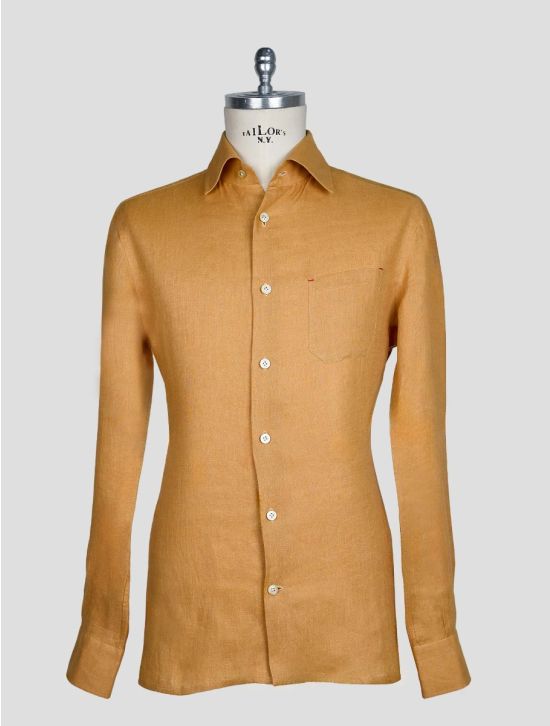 Kiton Yellow Linen Shirt 1
