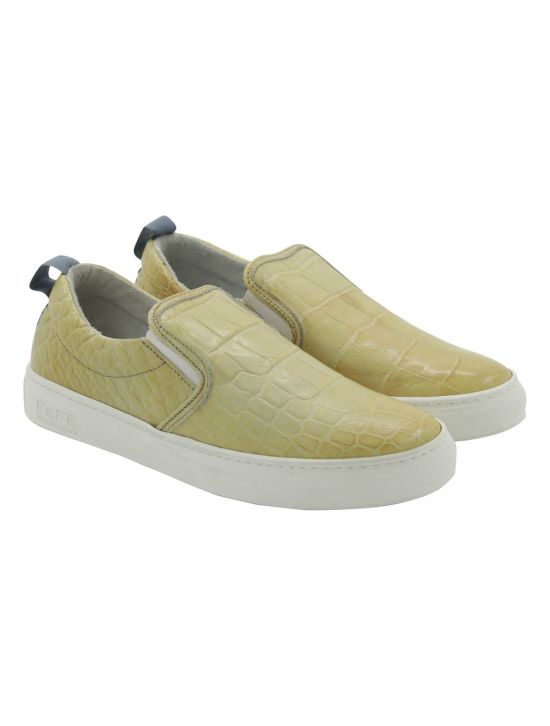 FeFè Napoli Fefè Yellow Leather Slip on Yellow 000
