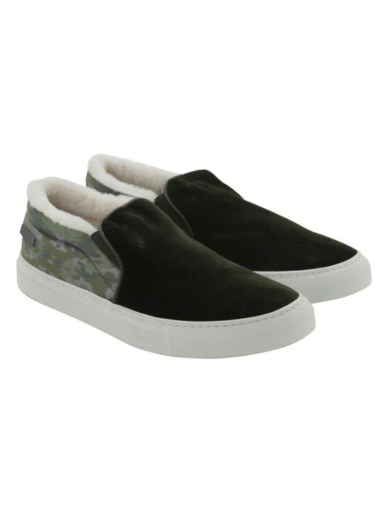 FeFè Napoli Fefè Multicolor Leather Silk Sneakers Slip on Multicolor 000