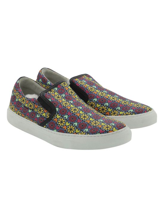FeFè Napoli Fefè Multicolor Silk Sneakers Slip on Multicolor 000