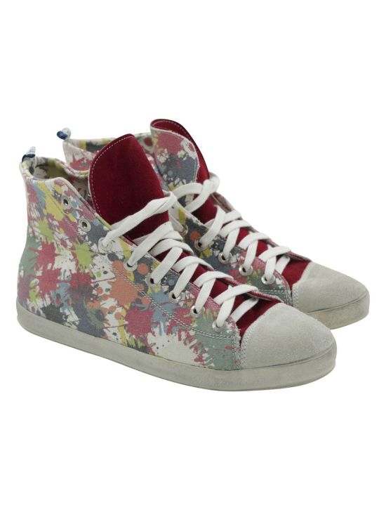 FeFè Napoli Fefé Multicolor Leather Cotton Sneakers Multicolor 000