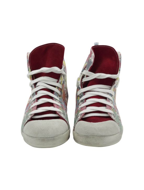 FeFè Napoli Fefé Multicolor Leather Cotton Sneakers Multicolor 001