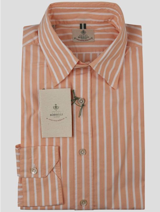 Luigi Borrelli Luigi Borrelli Pink White Cotton Shirt Pink / White 000