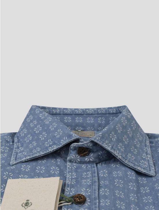 Luigi Borrelli Luigi Borrelli Light Blue Cotton Shirt Light Blue 001