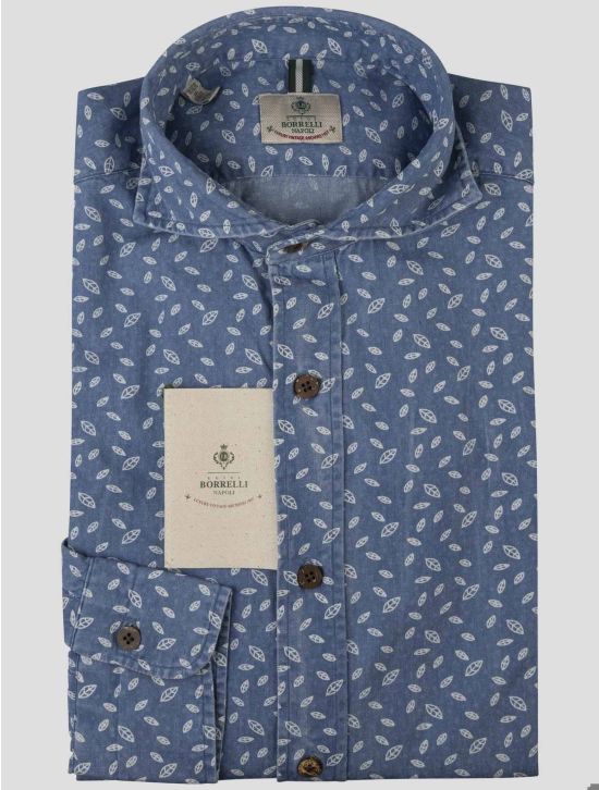Luigi Borrelli Luigi Borrelli Blue Cotton Shirt Blue 000